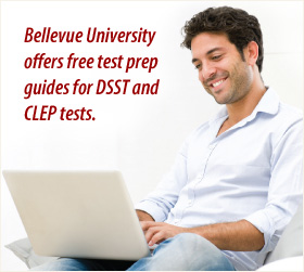Bellevue University offers free test prep guides for DSST and CLEP tests.